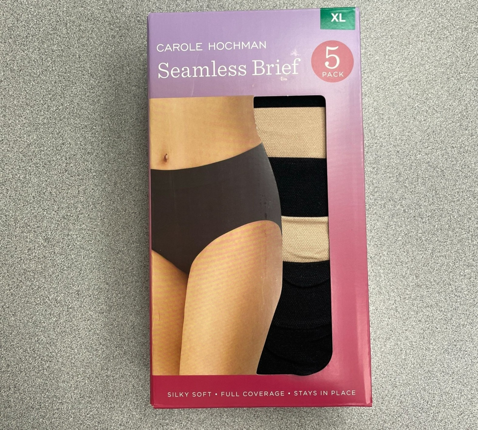 NWT Carole Hochman Women’s XL Seamless Brief 5-Pack Silky Soft J1871