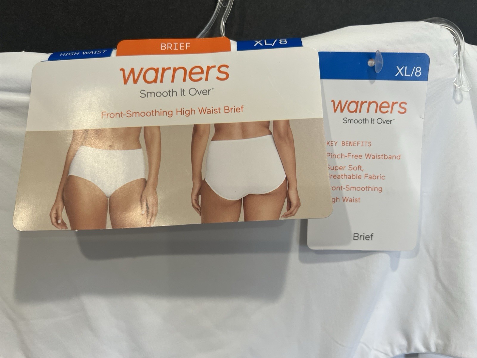 3-pc WARNER’S “Smooth It Over” High Waist Briefs White/Lilac/White Size XL NWT