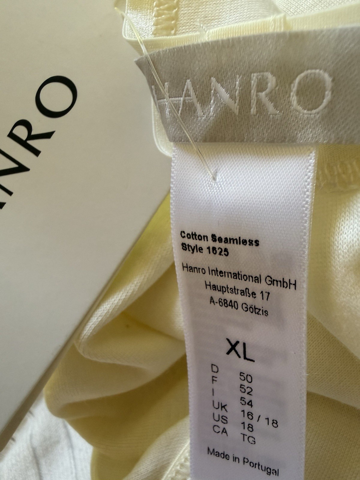 New NWT Hanro Of Switzerland 100% Cotton Seamless Panties Size XL