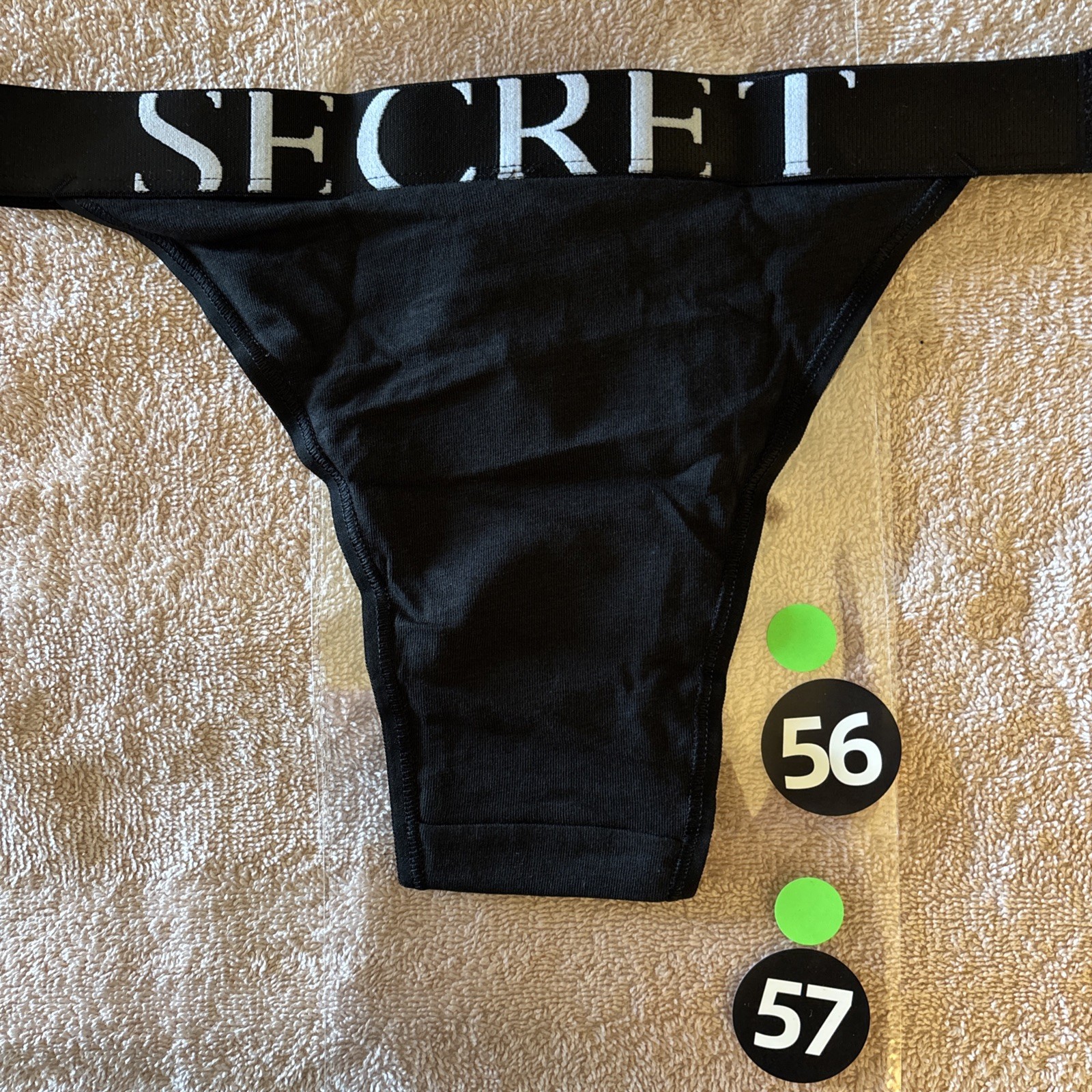 Victoria’s Secret Small Black French Cut Logo Brief Panties