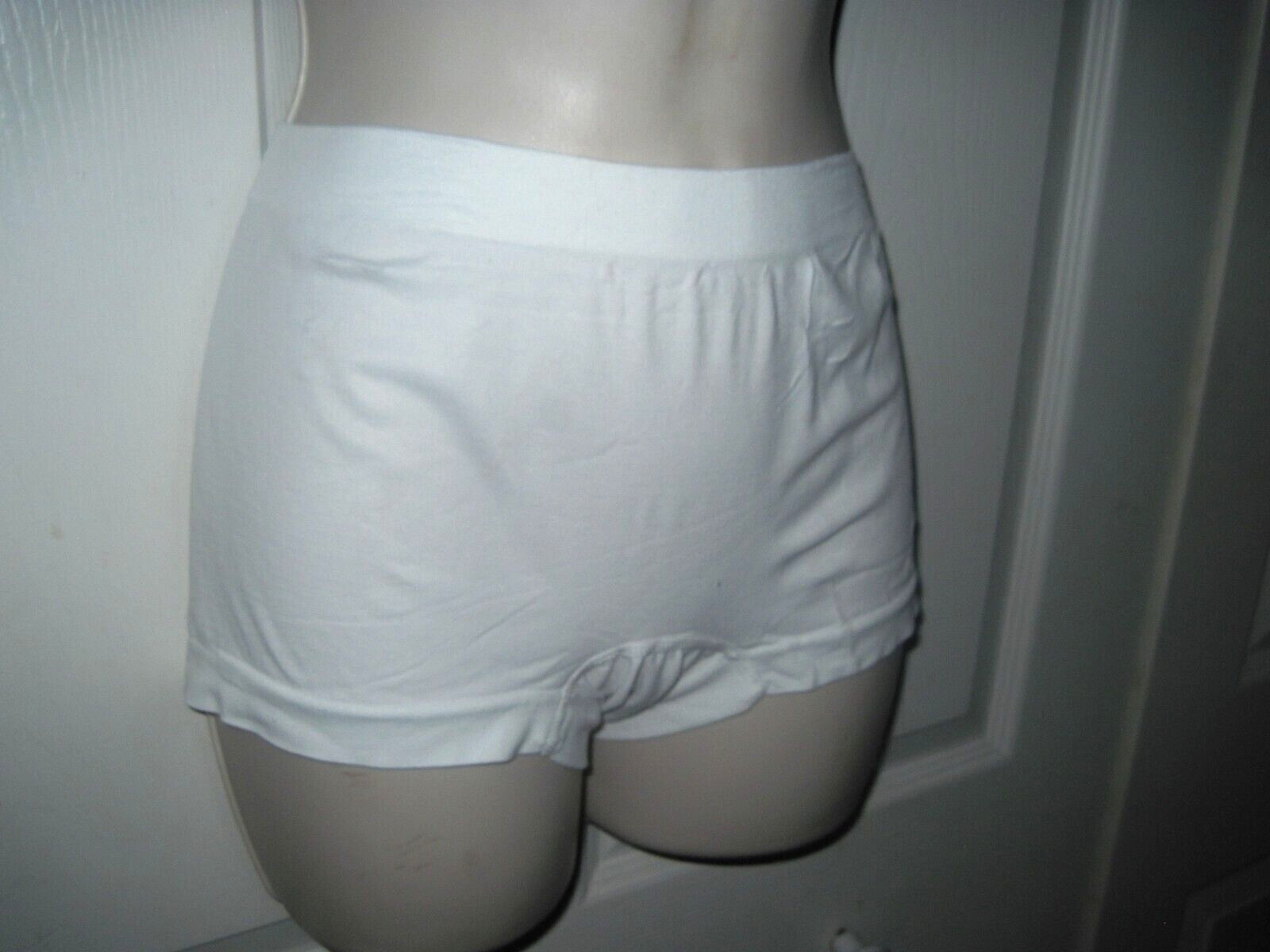 Women’s Brief Style Panties White Comfortable Lightweight Stretch Fabric Medium