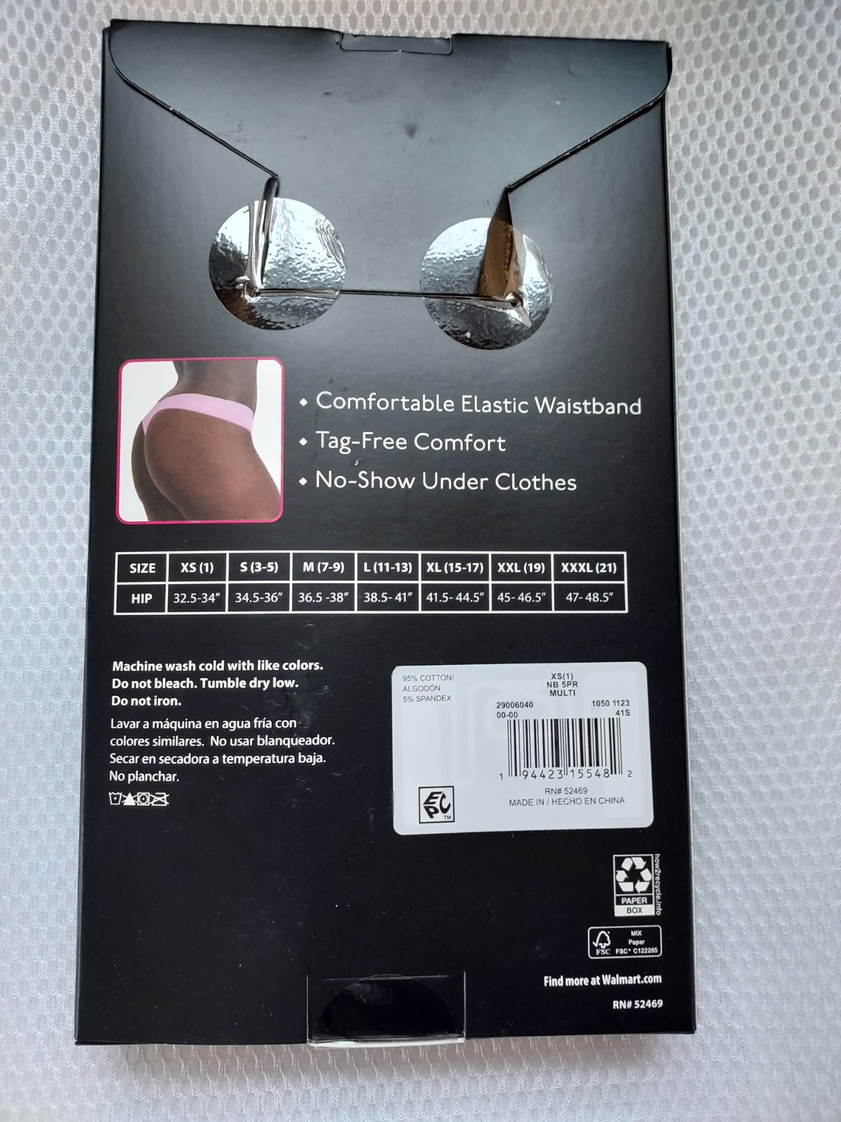 no boundaries thong 5 pack size xs 1.