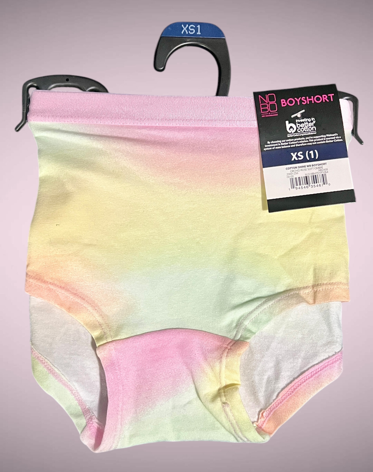 Womens NOBO No Boundaries Cotton Boyshort XS-XXL Pastel Ombre Panties Underwear