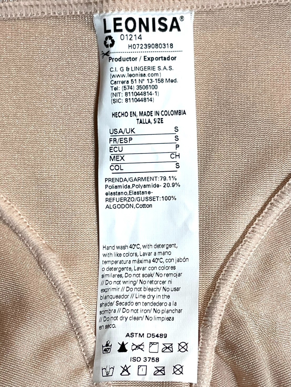 NWT Leonisa Women’s S Light Tummy-Control Hi Cut Thong-Silhouette Panty 01214