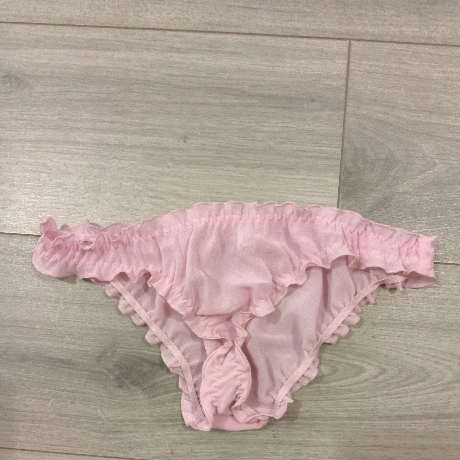BNWOT Vintage Ann Summers Pink Chiffon & Diamonte Princess Panties Sz Mdm 10-14
