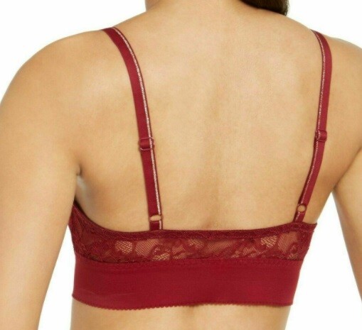 International Concepts Womens Lace & Buttons Bralette or Thong Black-Cherry Pie