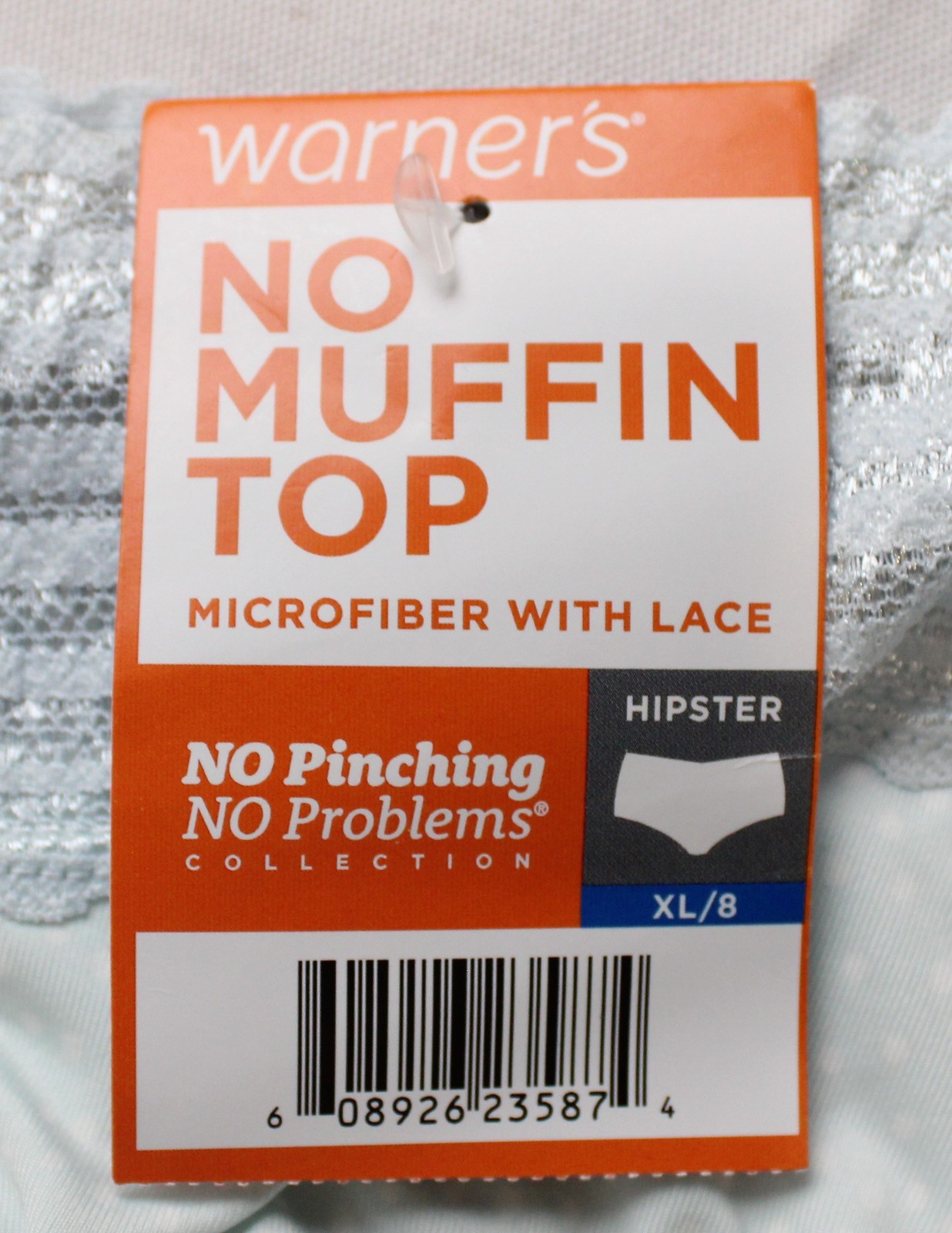 Warner’s Women’s No Muffin Top Comfort Waist Hipster Panty ZG3 Blue Size XL NWT