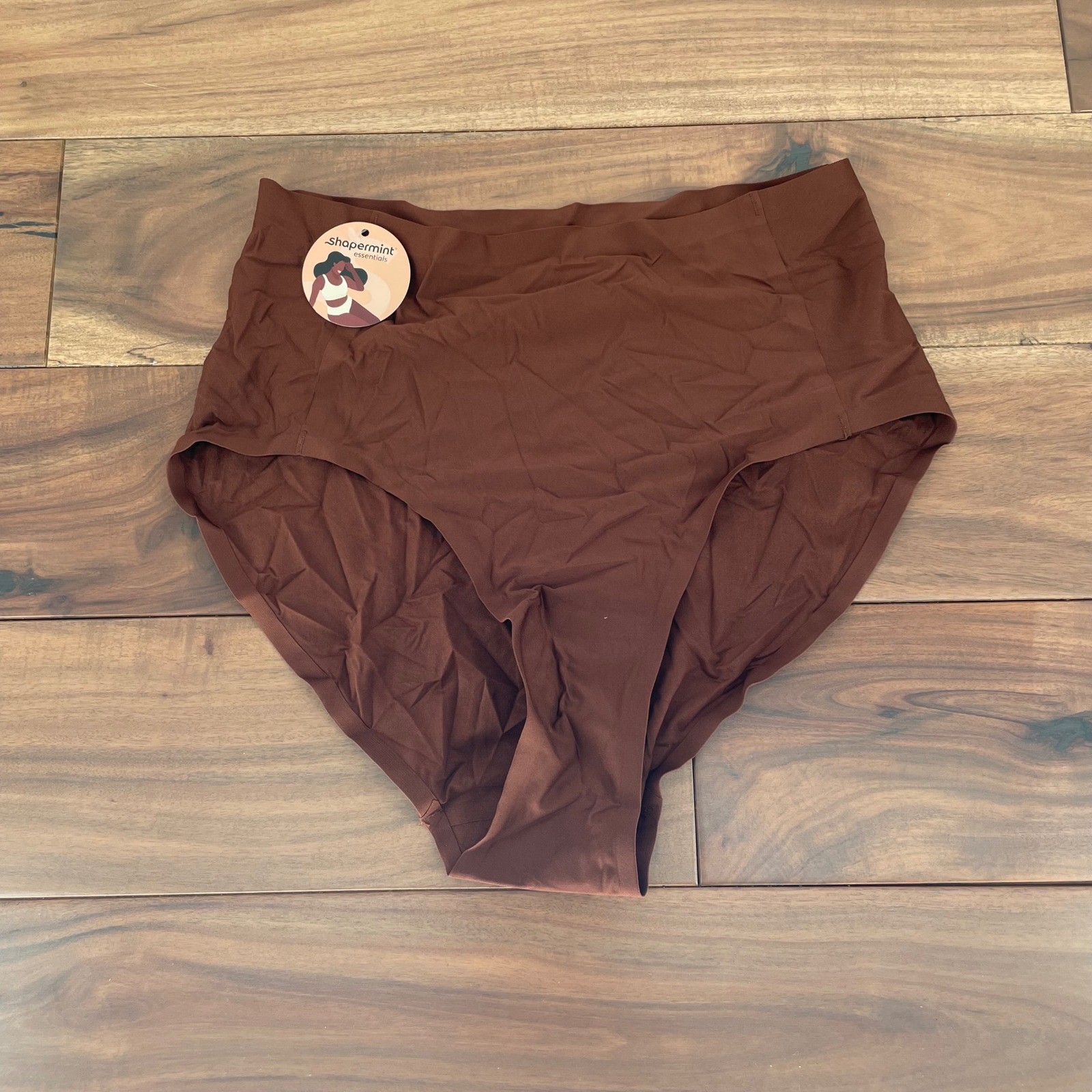 Shapermint Essentials High Waisted Briefs Brown Shapewear Full Coverage S-XL