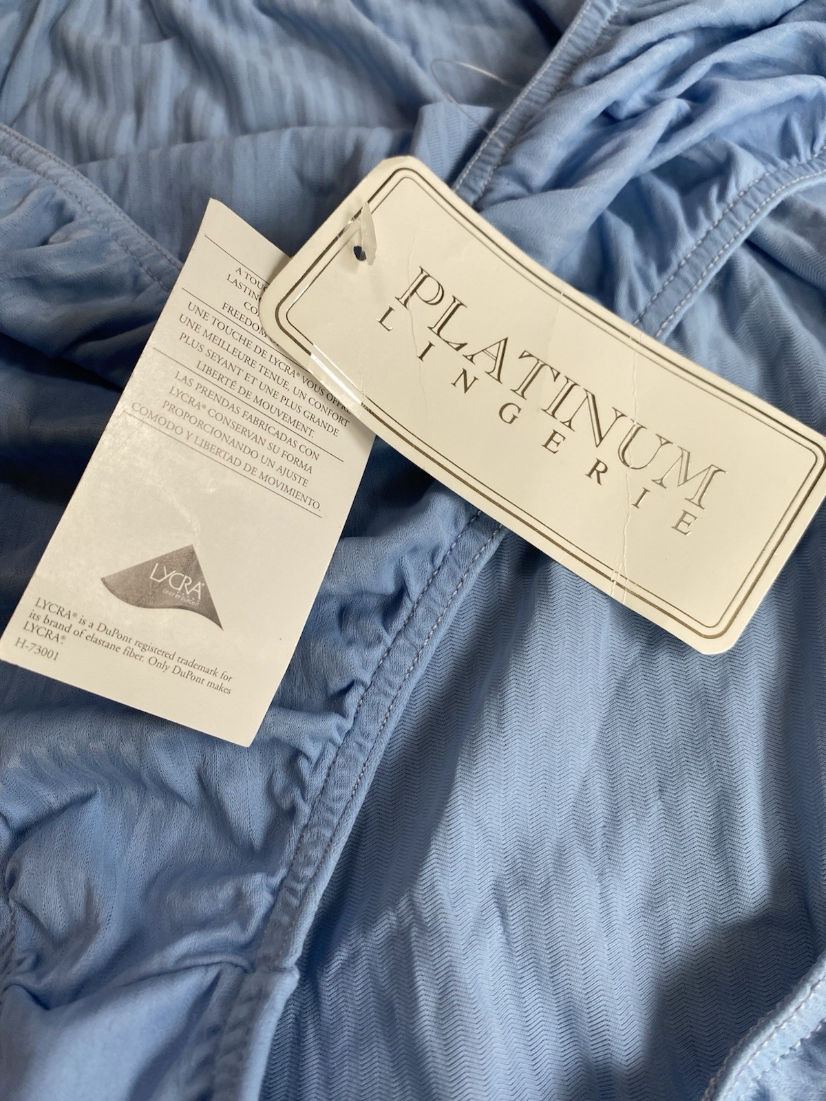 Platinum Lingerie Panties Size 10 New Blue Vintage Made In Canada
