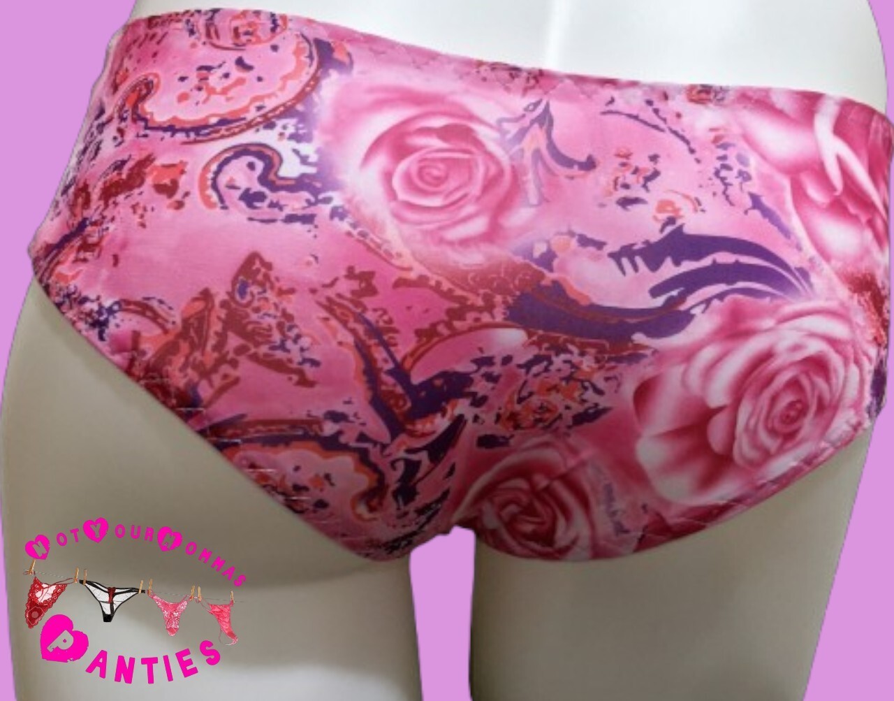 LACY EXCLUSIVE daily, pink/multi-colored, floral, hi-cut briefs with lace [S]