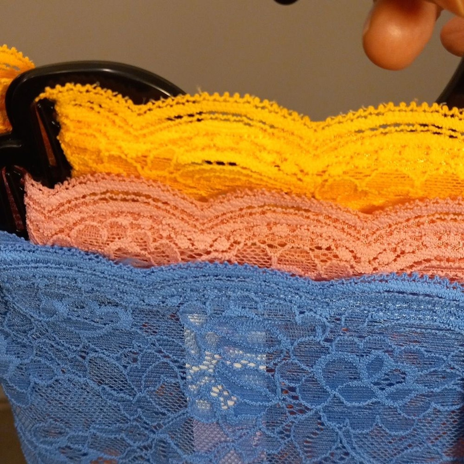 Women 3X Lace String Thong Set 3 Panties Plus Size High Waist Stretch Soft NWT