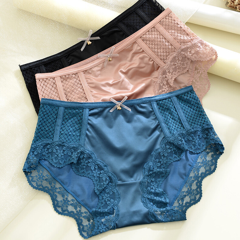 1/6 Pack Lot Womens Seamless Silky Satin Panties Briefs Underwear Lady Lingeries