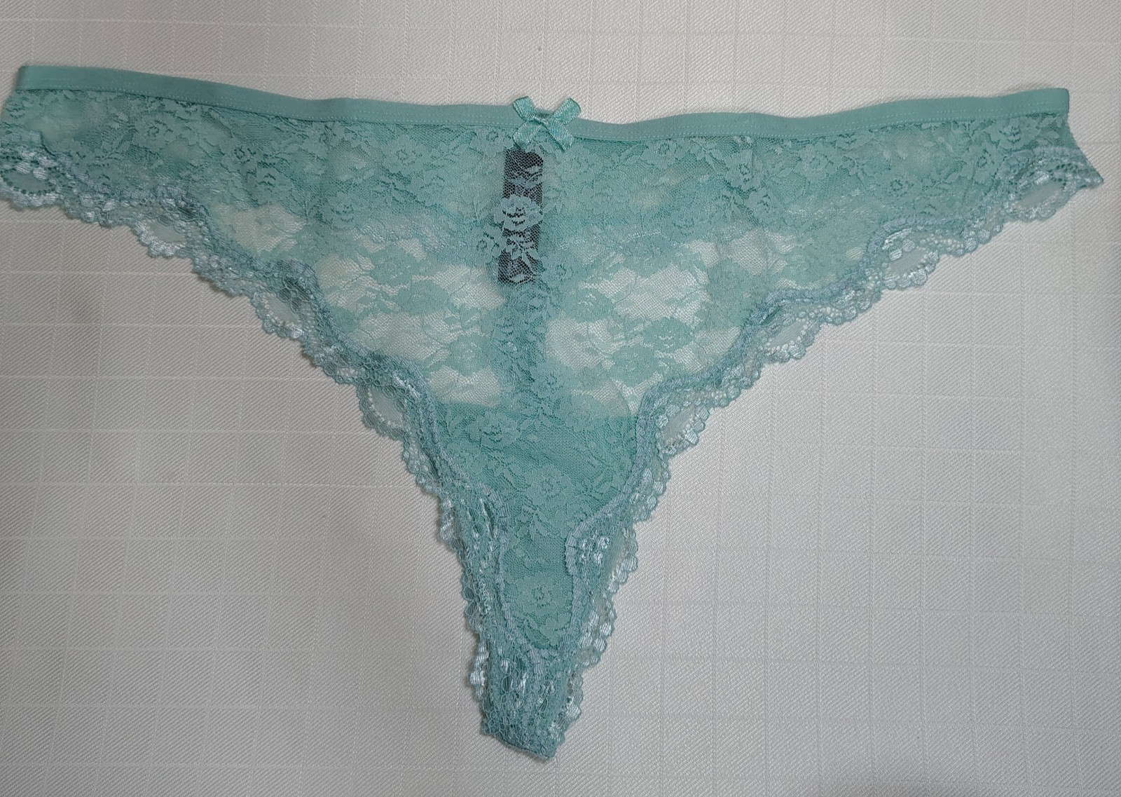 Womens Panties Size XXXL/10 Thong Smart Sexy 3) Pack Black Mint Steel Blue Lace