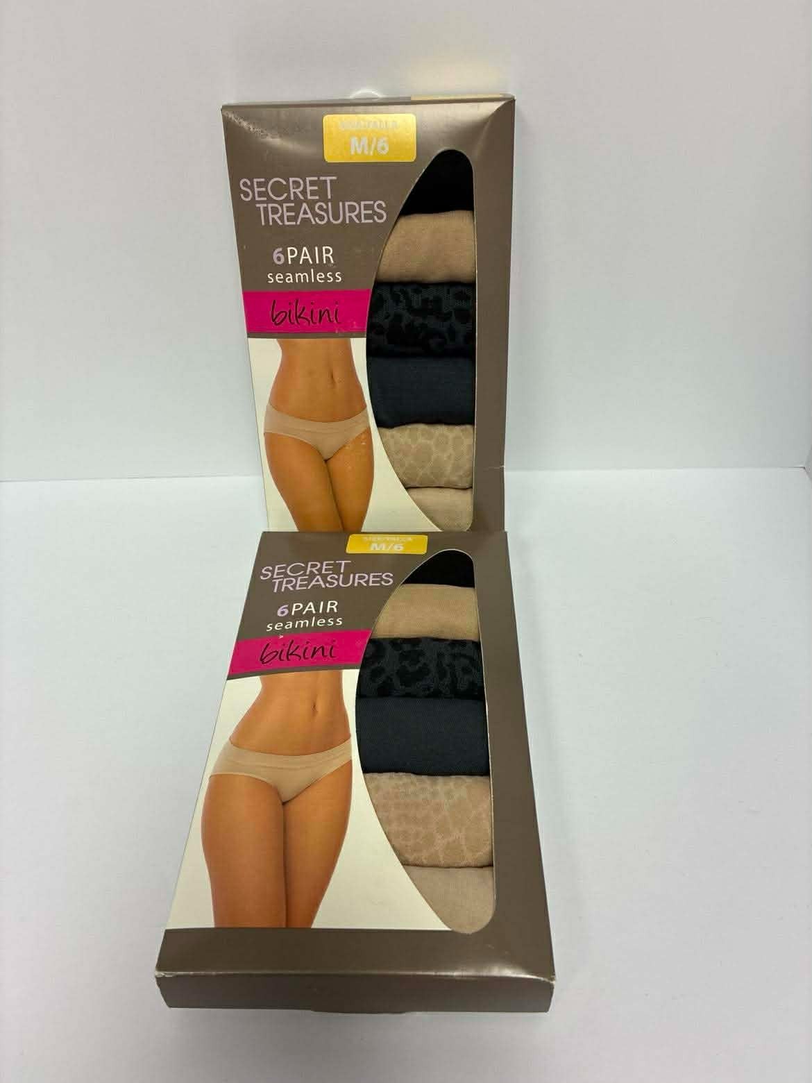 2X Secret Treasures Women’s Soft Stretch 6 Pair Bikini Underwear Size MEDIUM 6