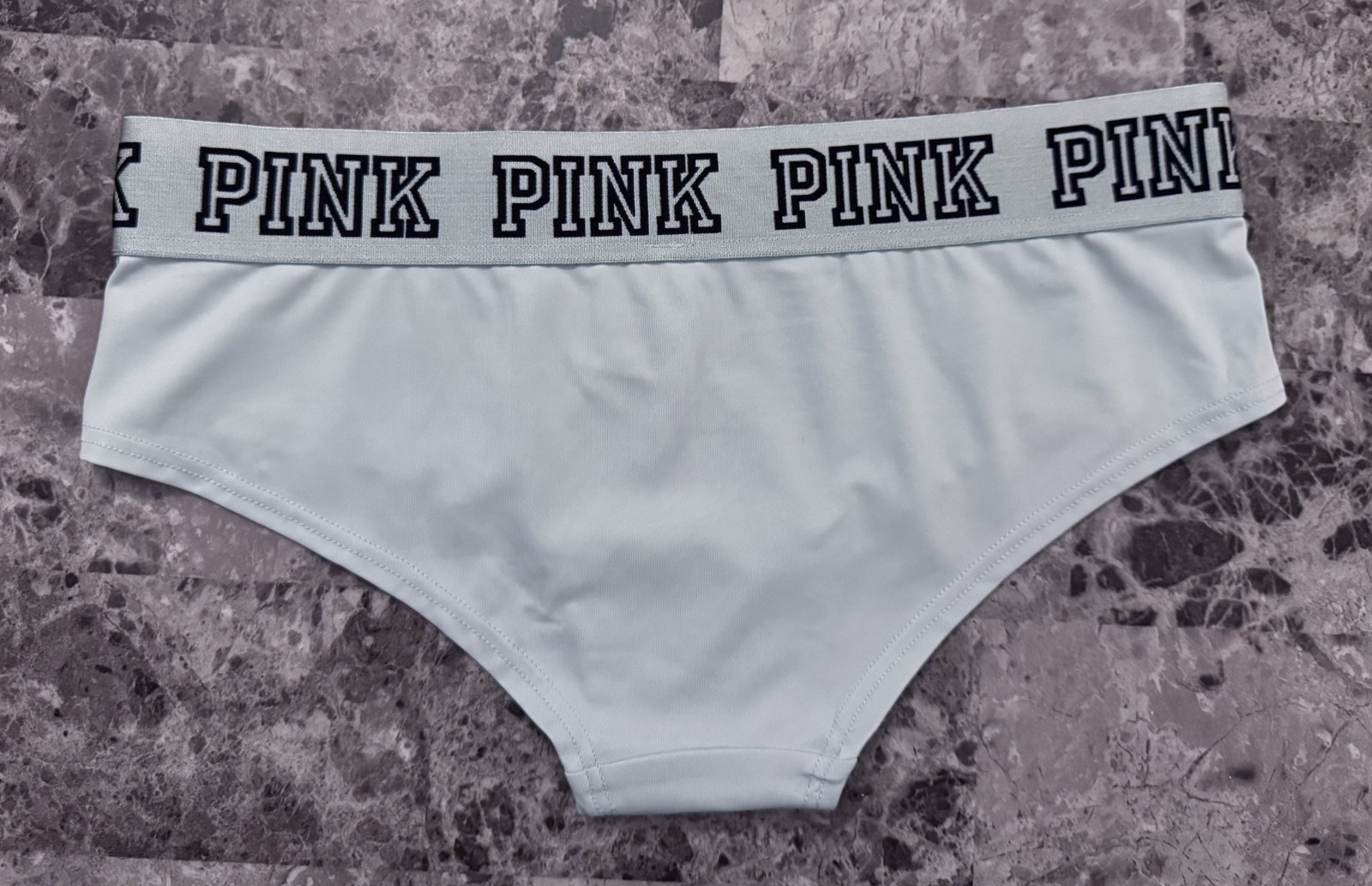 NWT VICTORIA’S SECRET PINK S SMOOTH BLUE THICK WAISTBAND RARE HIPSTER PANTIES