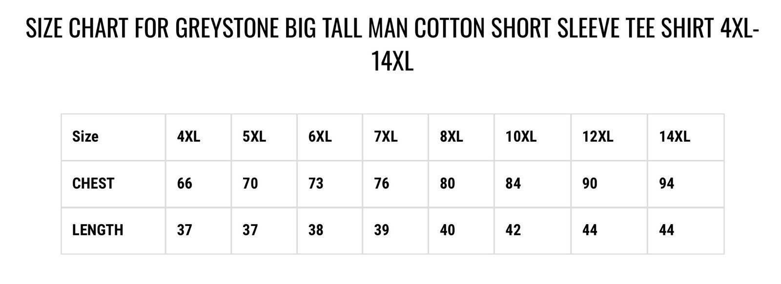 NWT Greystone Big & Tall men’s t-shirt 10XL Black