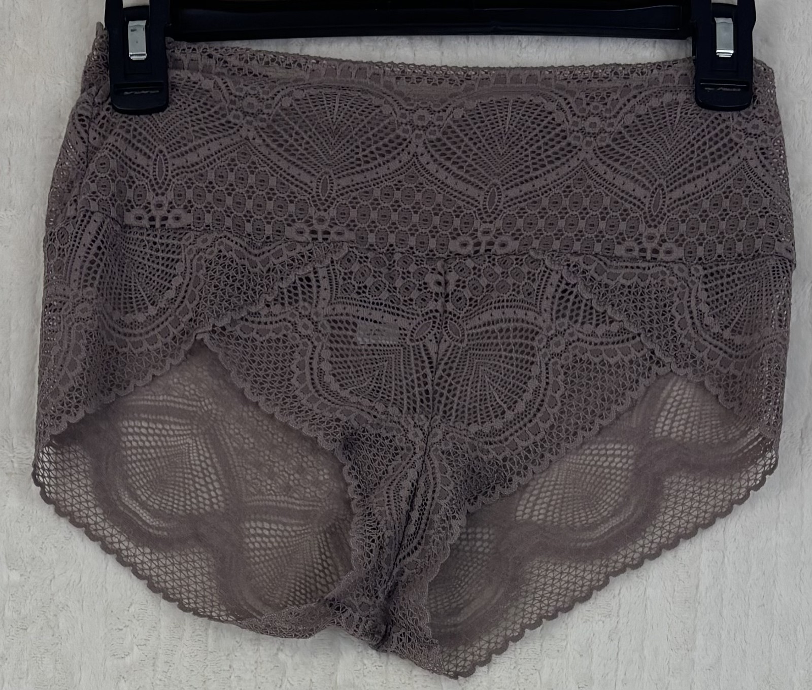 Felina Women’s L/XL Mauve Lace High Rise Brief Panty Style 670103 Underwear