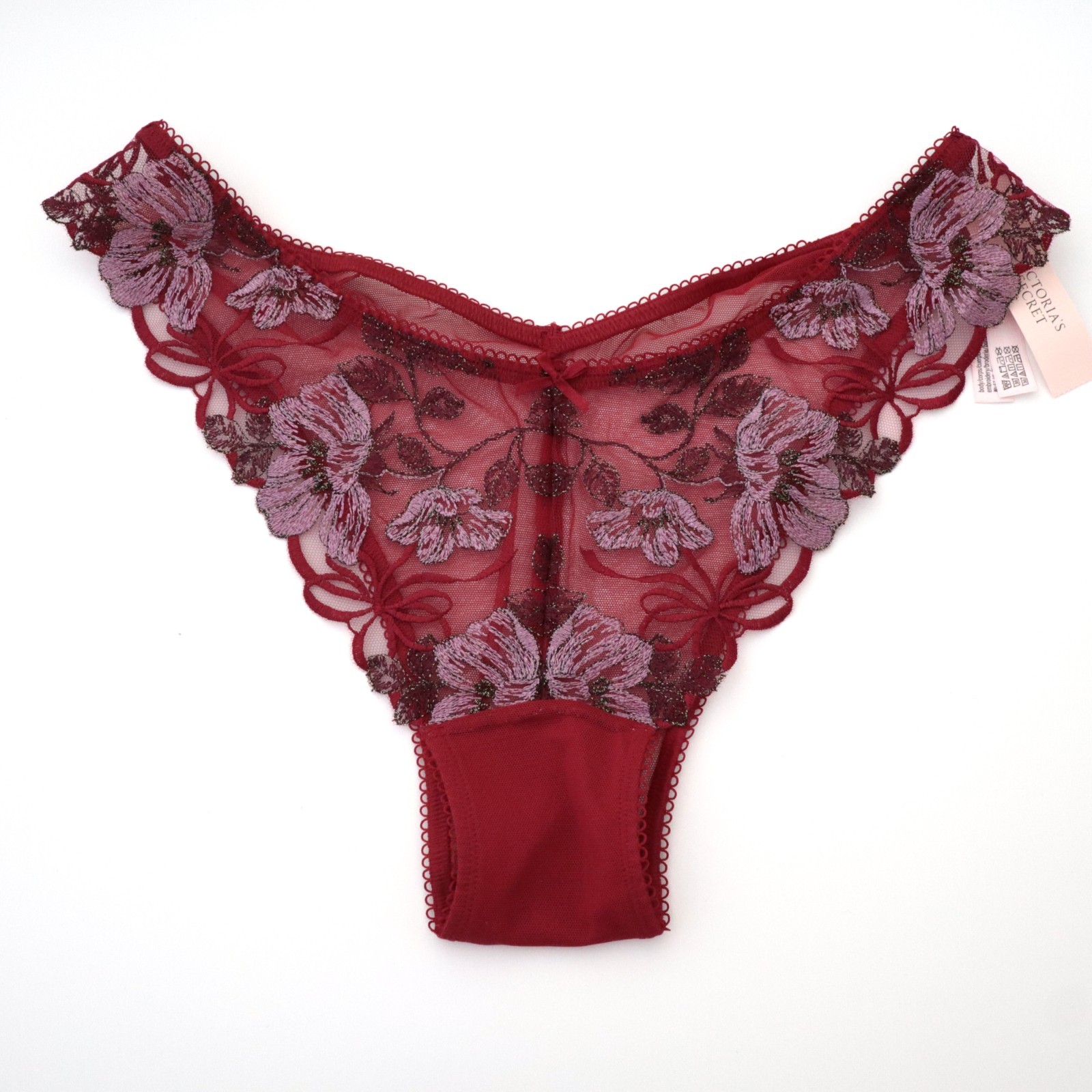NEW Victoria’s Secret DREAM ANGELS Beautiful Bows Embroidery Brazilian Panty S