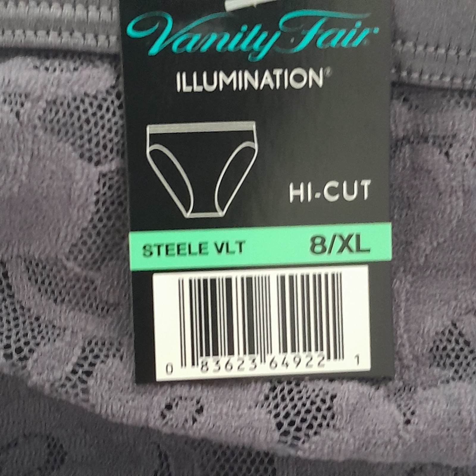 3 Vanity Fair Illumination High Cut Panties 8 XL Multicolor Lace Satin Trim NWT