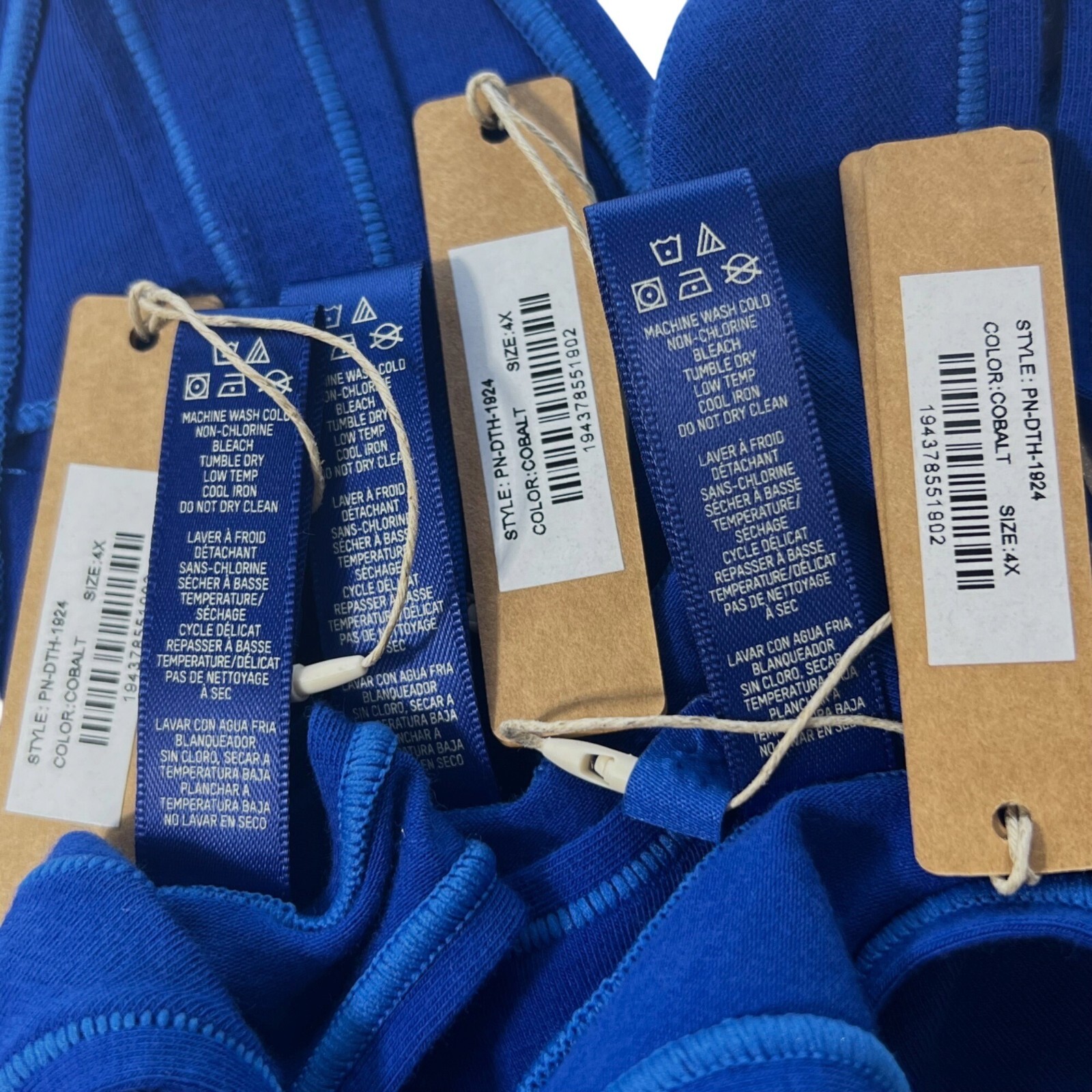 SKIMS Cotton Jersey Micro Dipped Thong Lot of 3 Cobalt 4X