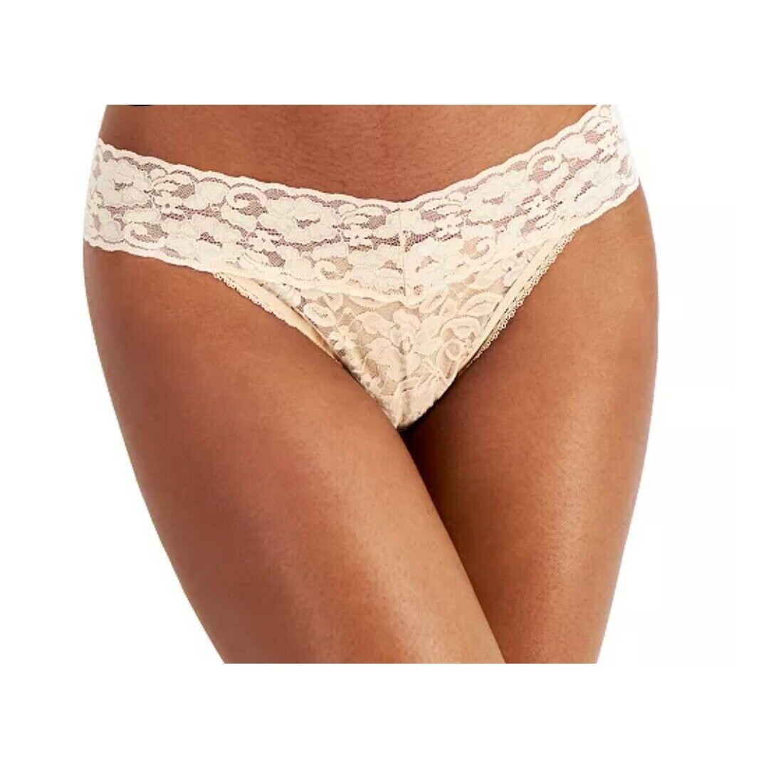 INC INTERNATIONAL CONCEPTS Underwear Women’s 1X Lace Thong Lingerie Almond Latte