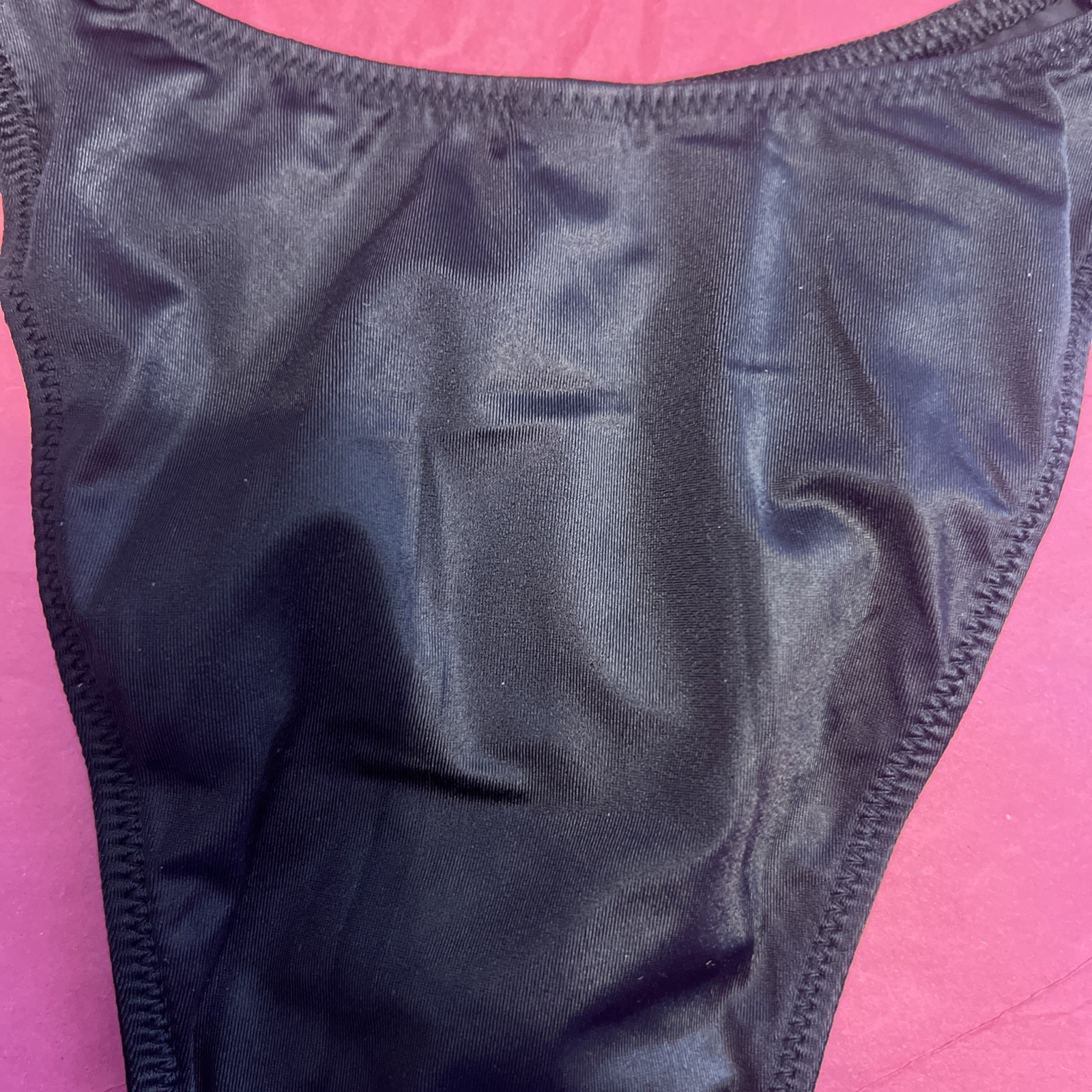 Victoria’s Secret Very Sexy Brazilian Slip Panty Size Small Black With Jewels