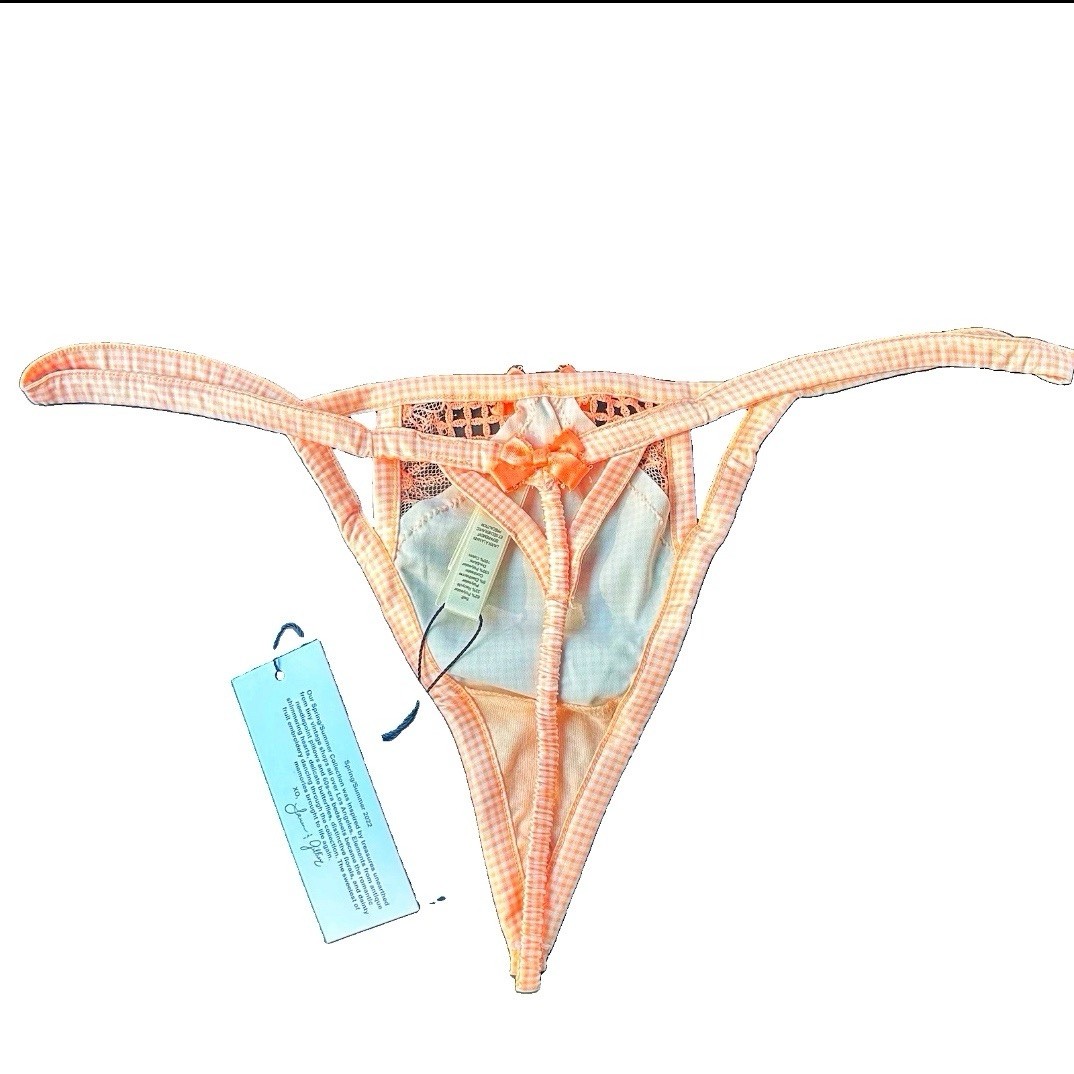 Victoria’s secret For Love & Lemons Zoe Gingham Thong Panty L( 275) NIP