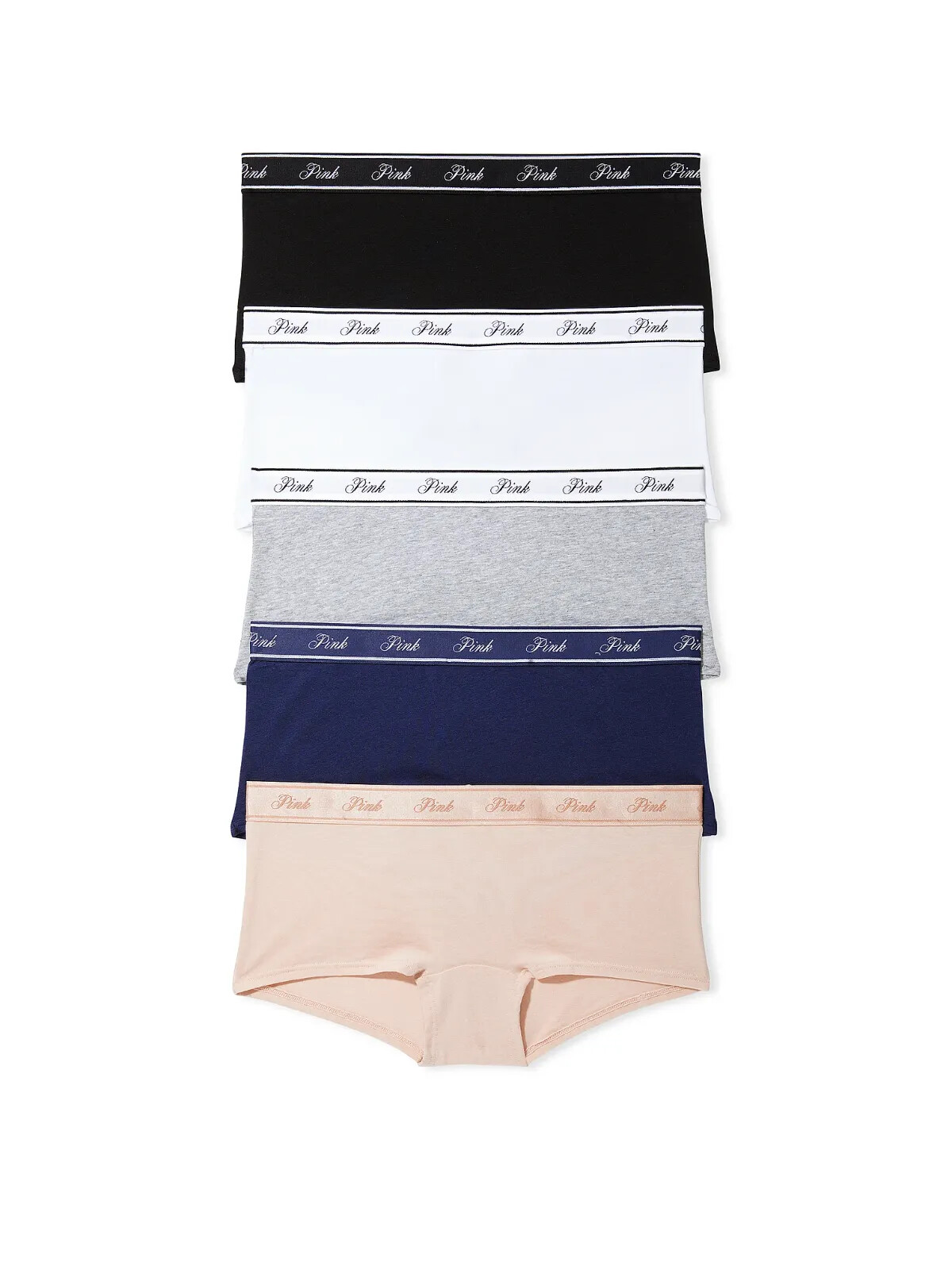 Victoria’s SECRET PINK 5-PACK COTTON BOYSHORT UNDERWEAR Panty XS,S, M,L, XL, 2XL