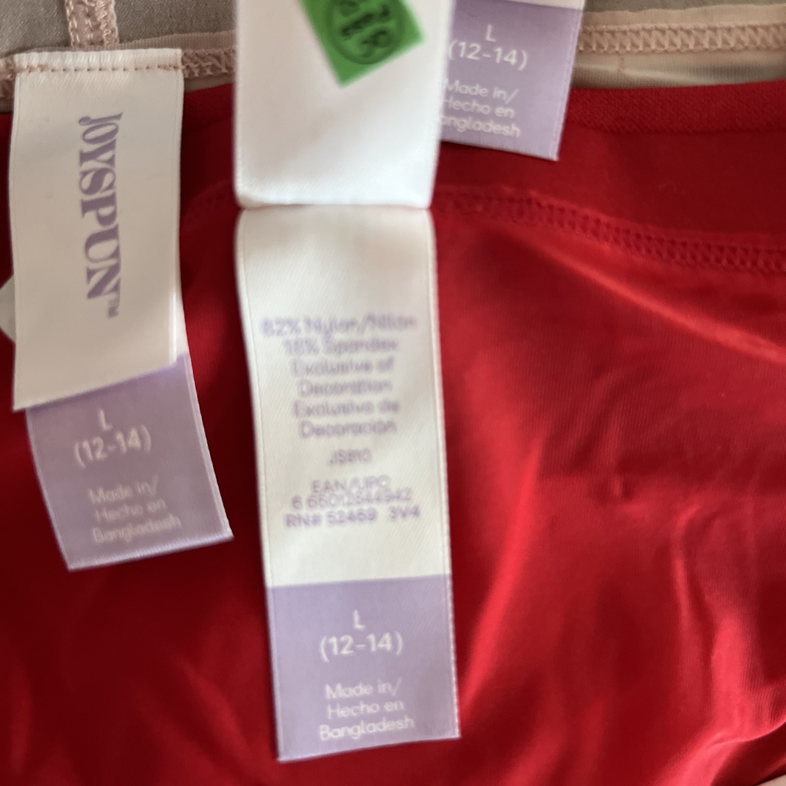 Joyspun Women’s Hosiery Micro String Bikini Stretch Fabric 3-Pack Size L (12-14)