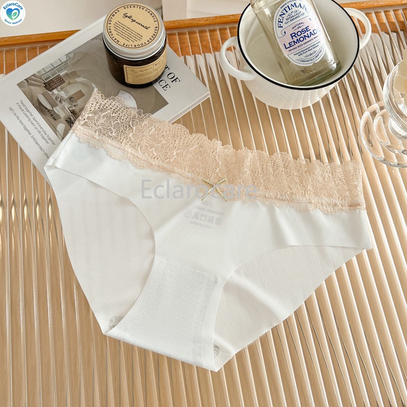 6pcs Women’s Low-Rise Briefs: Seamless Lightweight Breathable Lace with Ice Silk