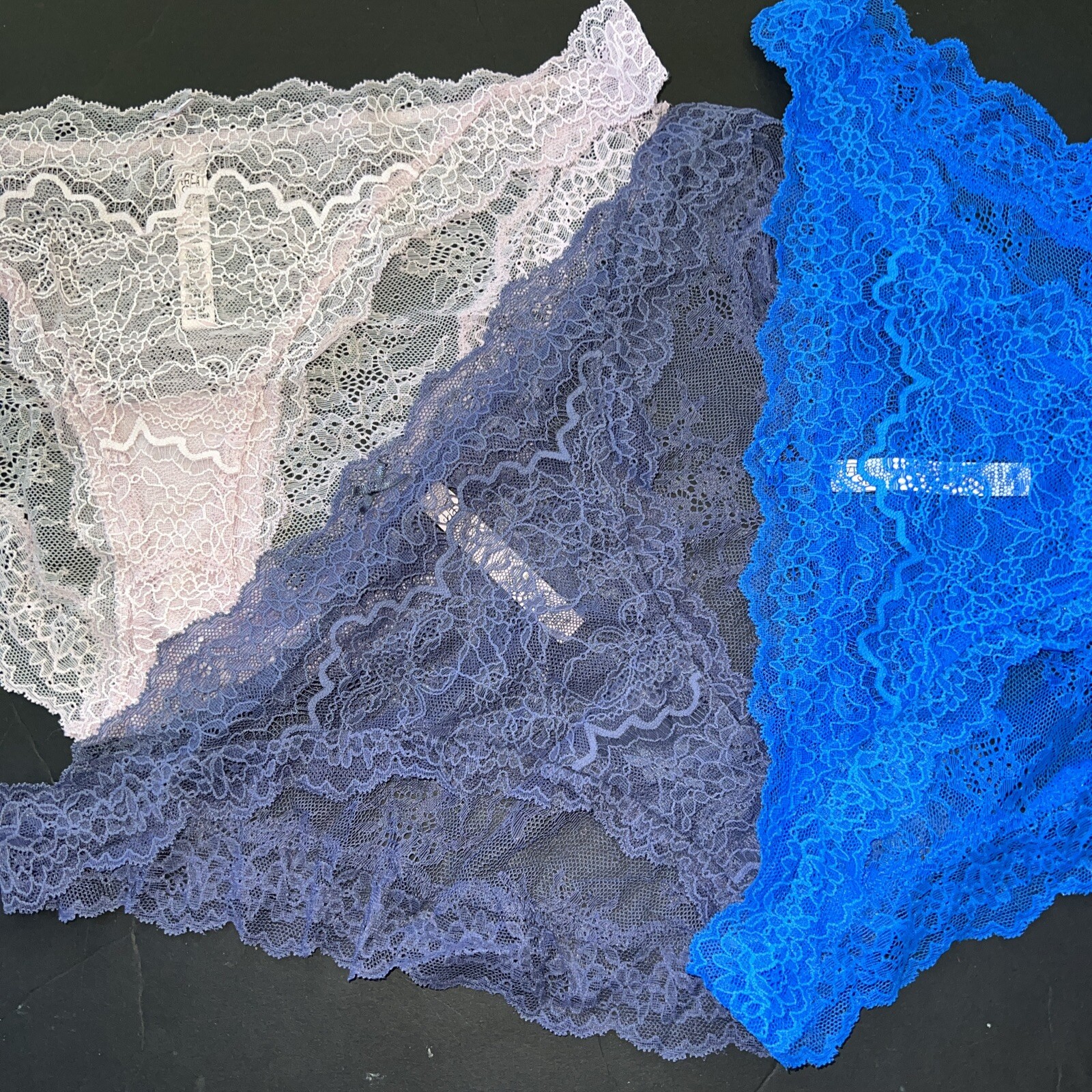 NWT Victoria’s Secret XXL PANTY LOT 3 PINK NEON BLUE GRAY lace DREAM ANGELS