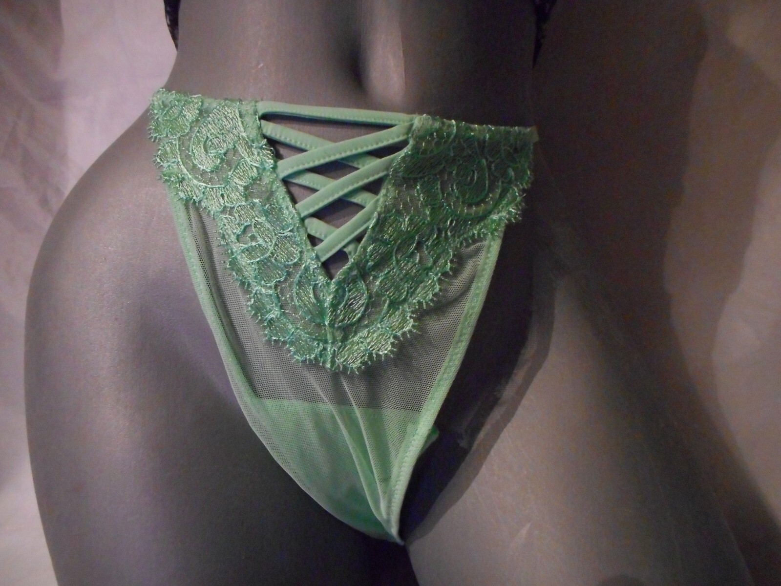 Victoria’s Secret Green X Cross Thong String Panty XL/XG
