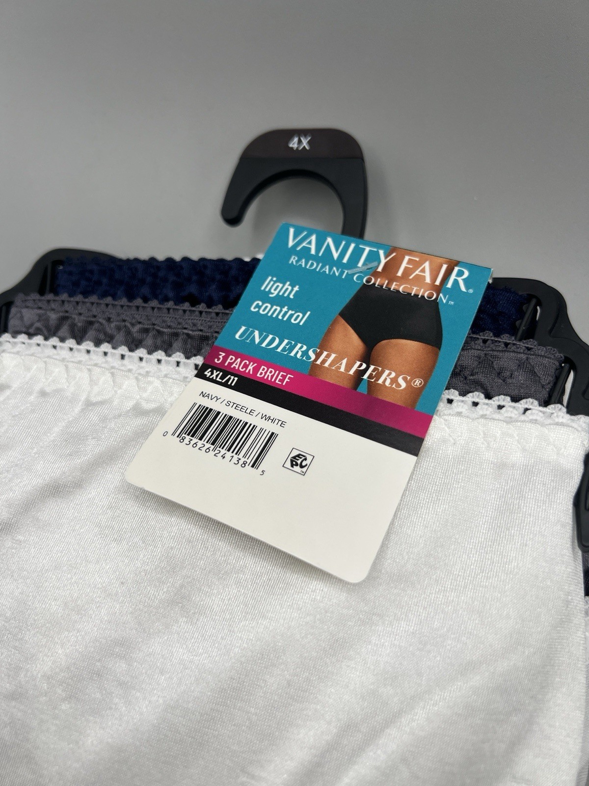 3-Pack VANITY FAIR Radiant Women’s 4XL Hi-Waist Brief Undershapers Light Control