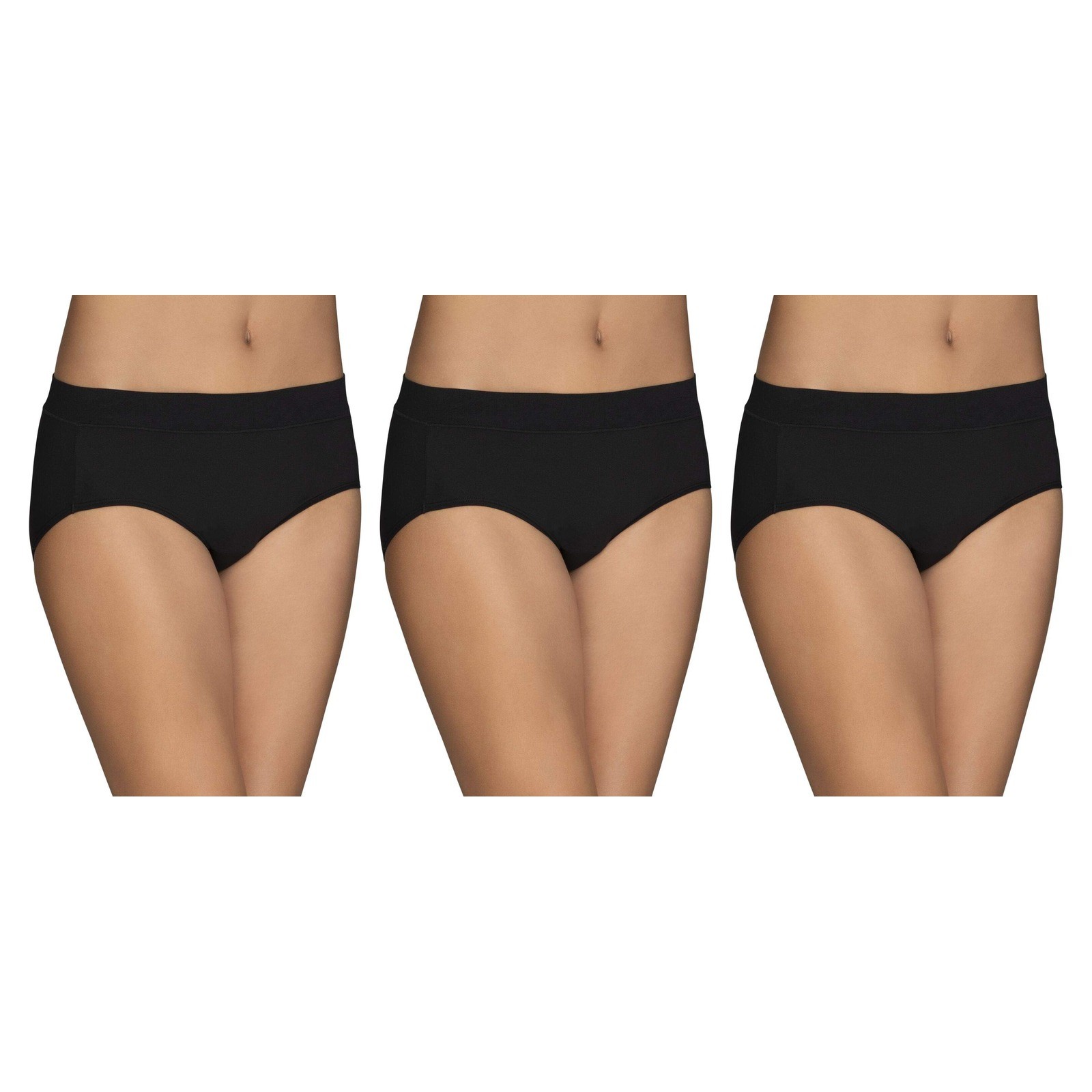 3 Pack Vanity Fair Beyond Comfort Seamless Hipster 18212 Black Size~ 5-6-7 NWT