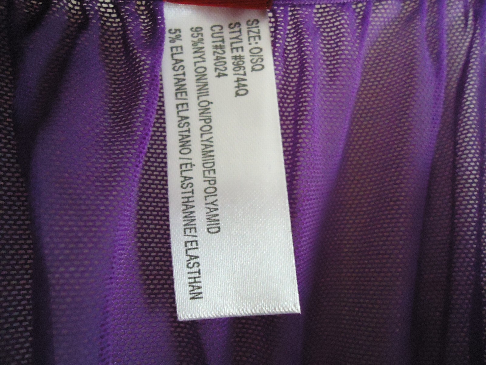 Woman Size Queen (18) Purple Lingerie w/ Thong Panties-NEW