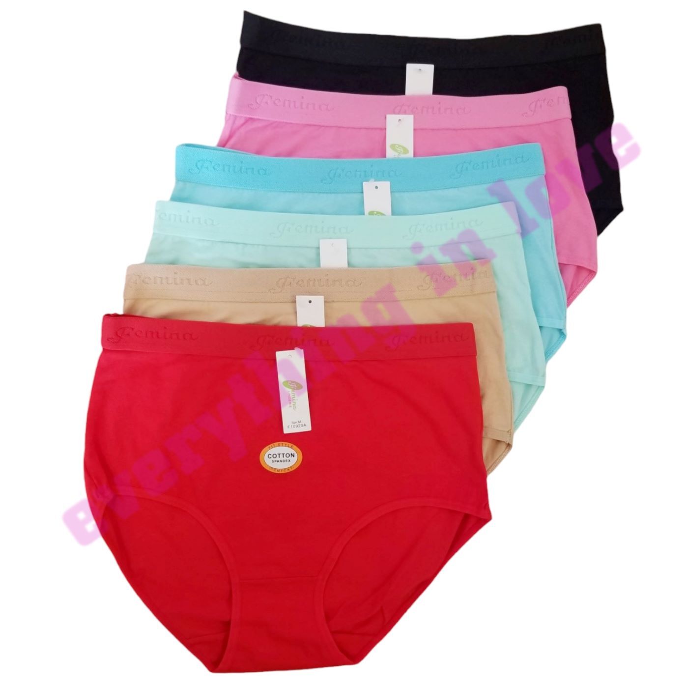Women Plus Soft Elastic Band Cotton High Waist Comfort Brief Panties Underwears