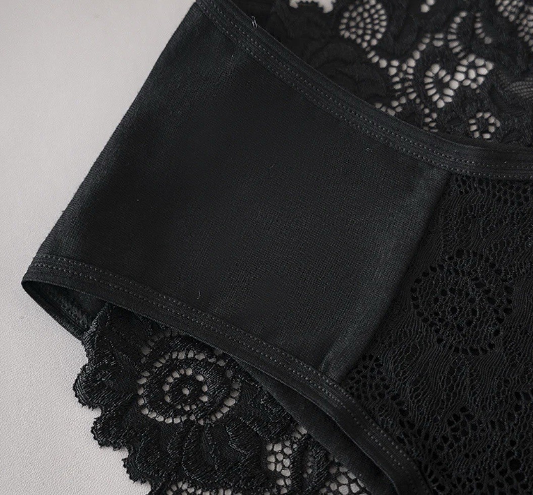 3PCS/Set Luxury Floral Embroidery Lace Panties Women Briefs Sexy Hollow Lingeri