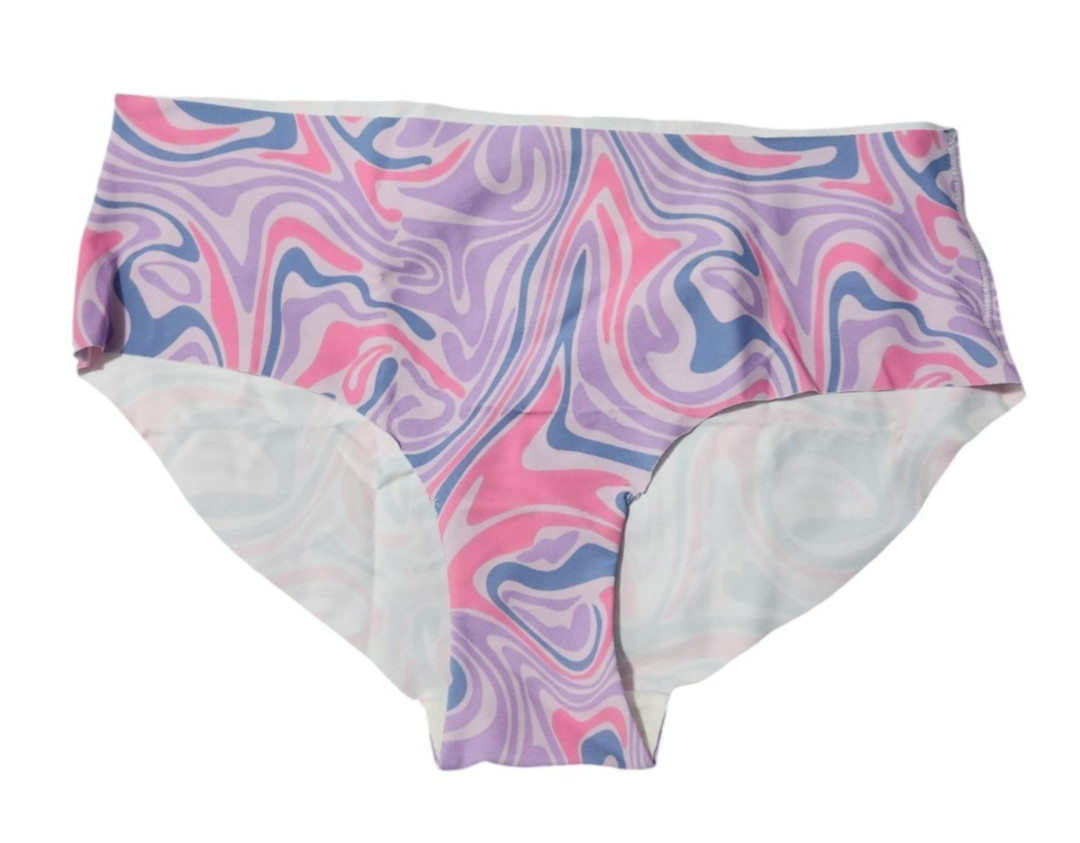 Parade Womens M Universal Hip Hugger Underwear Panty Swirly Groove Pastel 11029A