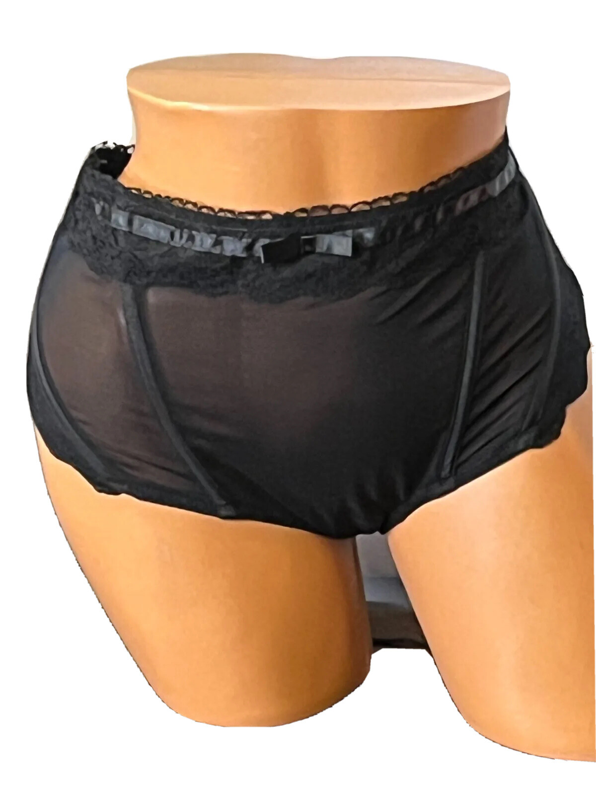 Victoria’s Secret Corset Panty Medium Black High Waisted Boned