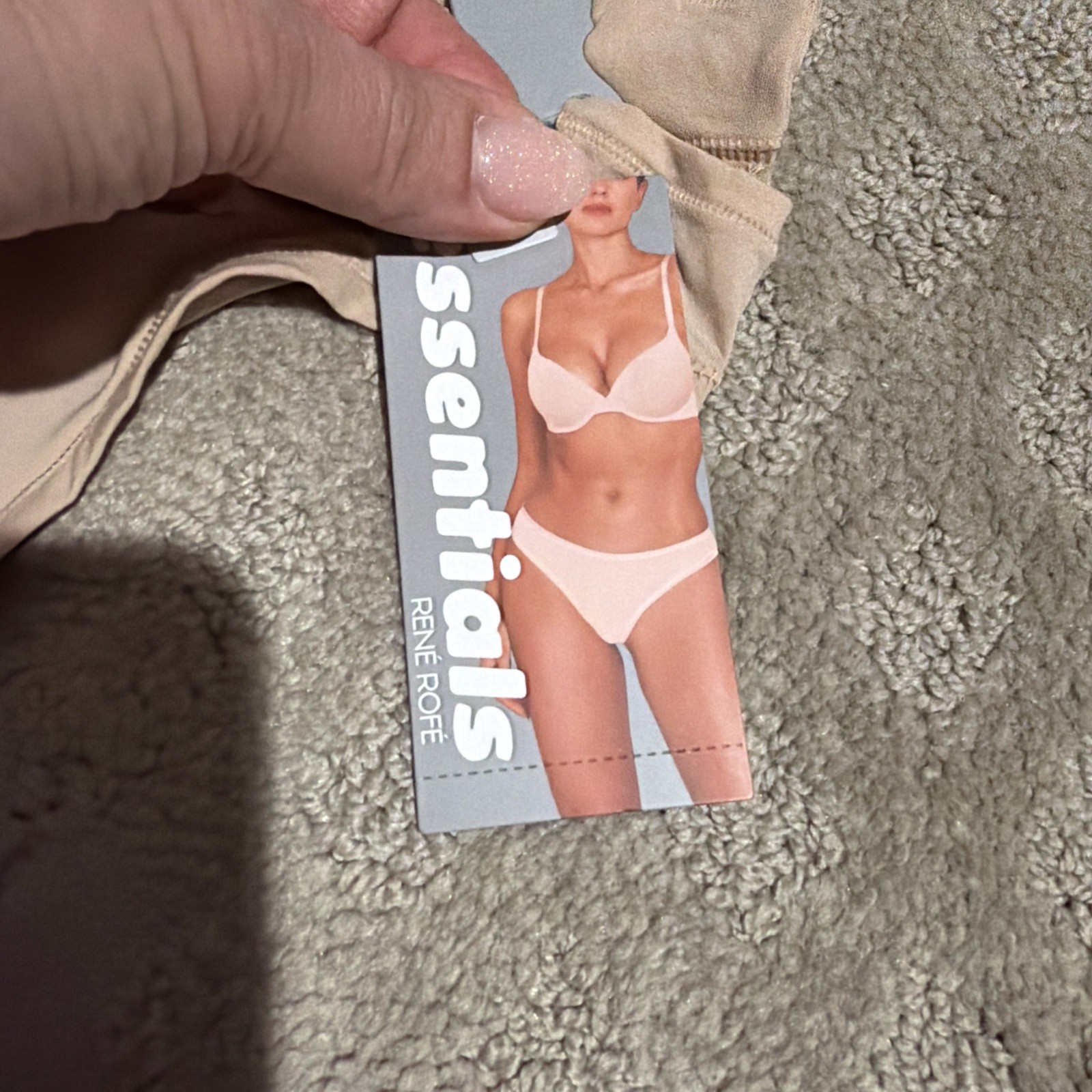 Essentials By Rene Rofe 5pk Clay (Nude/Tan) Flexible Fit Thongs. Sz M. NWT!