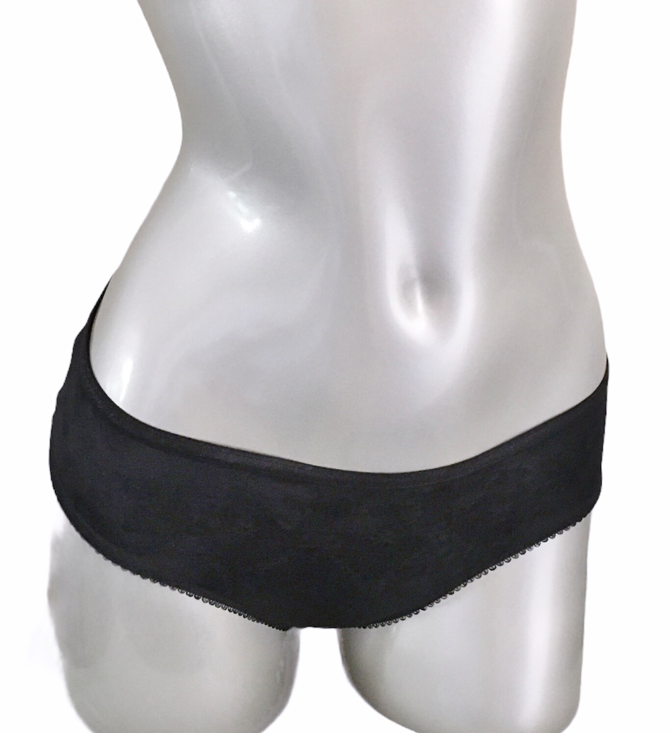 Victorias Secret Stretch Velvet Hip Hugger Hip Hugger Panty Black VS Star S Nwt