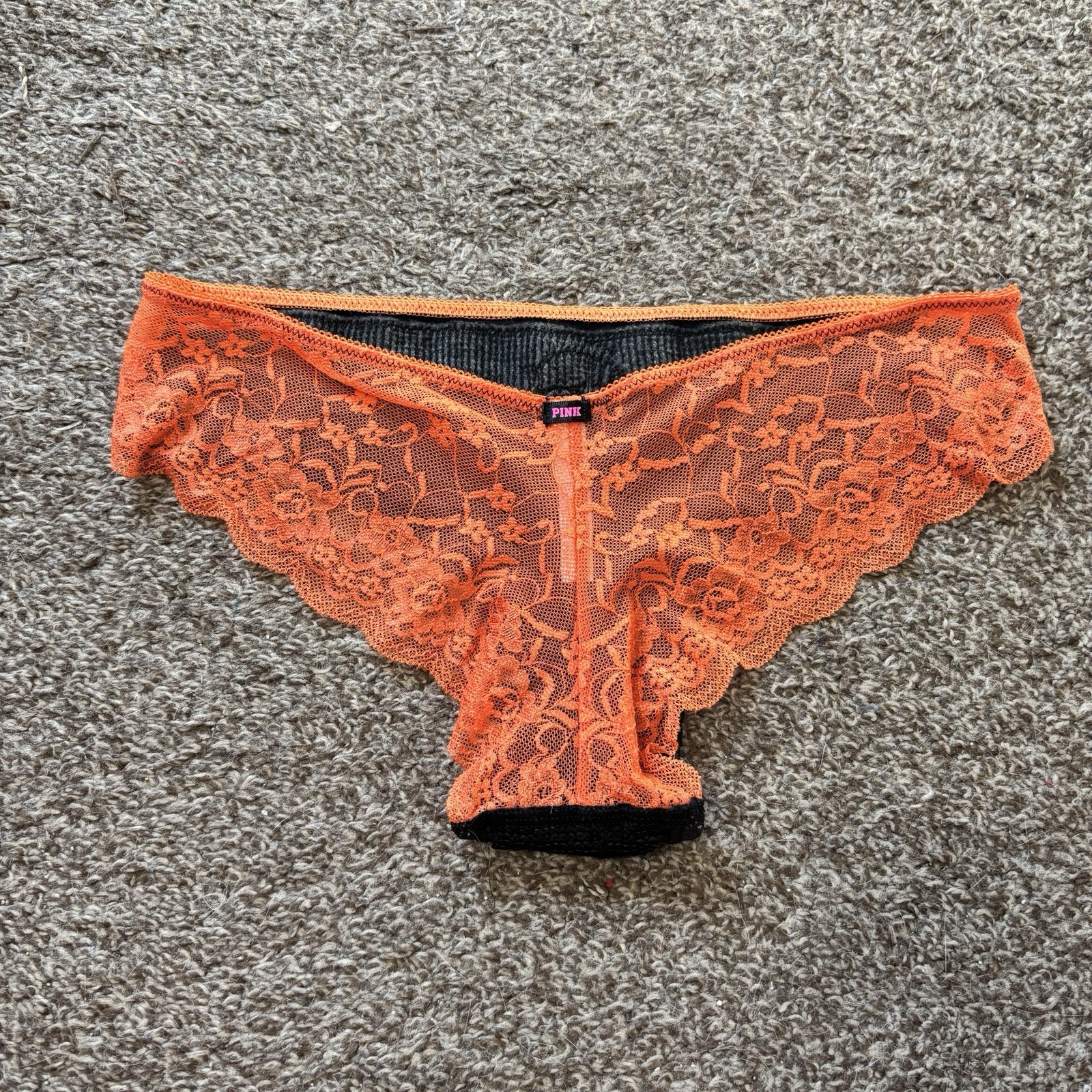 VTG Y2K Victorias Secret Pink Low Rise Hipster Halloween Sequin Skull Panty RARE