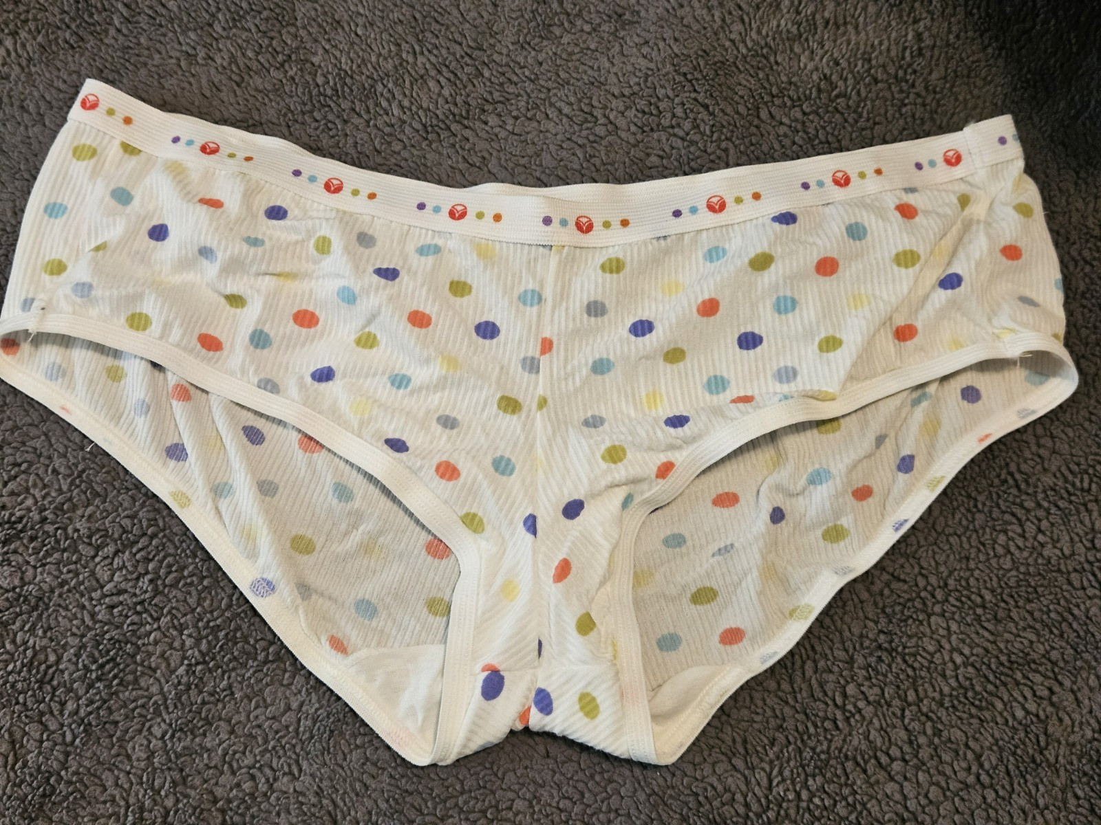VTG Vassarette Women’s Boyleg Panties White w/Polka Dots Sz:7/44