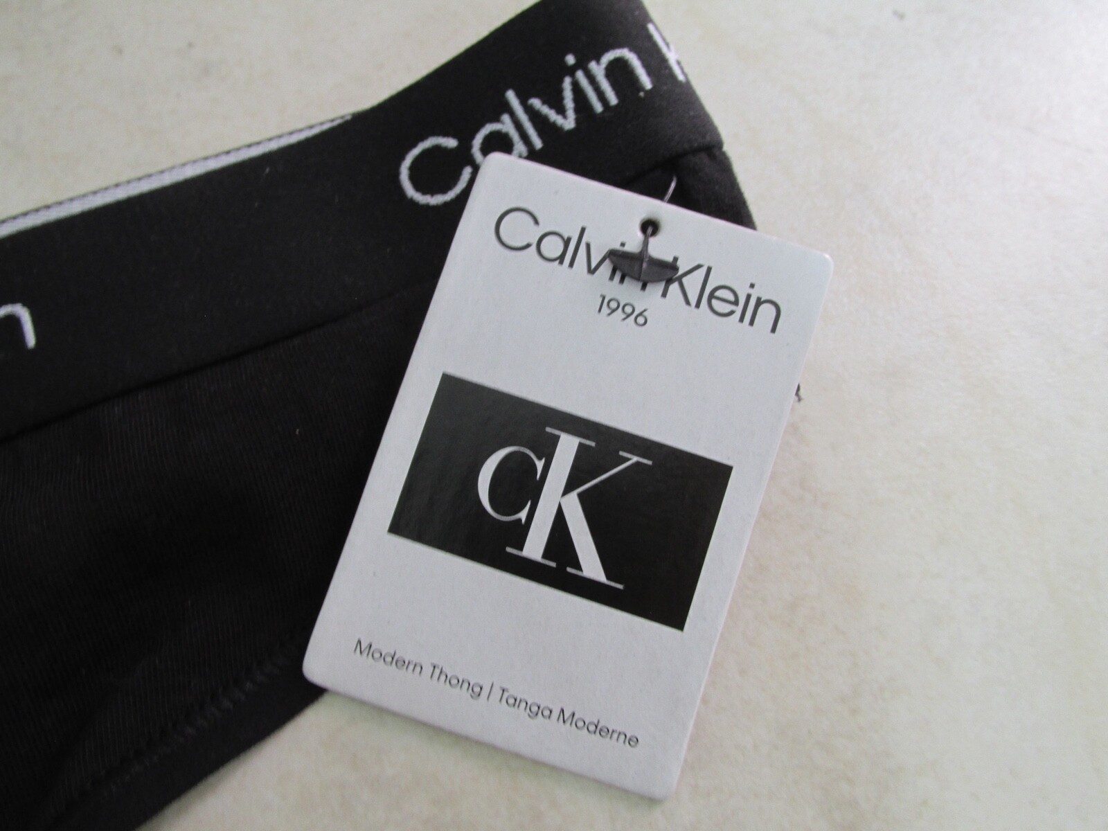 NEW Calvin Klein 1996 Modern Thong Underwear WOMEN’S Plus SZ 3x Black $22.00