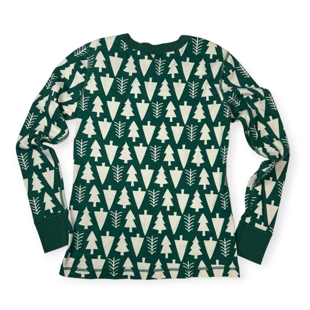Hanna Andersson Women’s Holiday Long John Pajama Top Winter Green