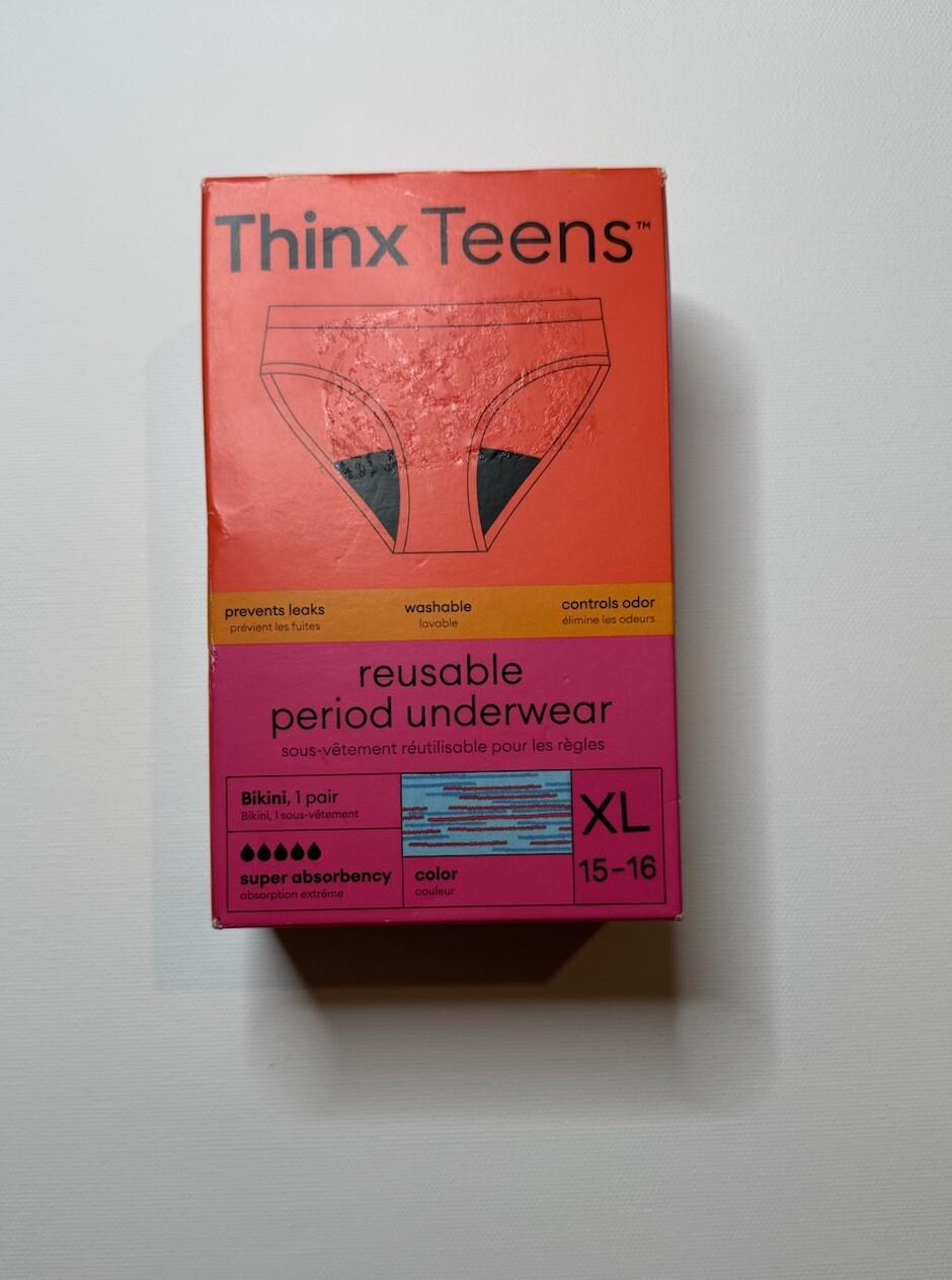 Thinx Teens Super Absorbency Cotton Bikini Period Bladder Underwear Sz 15/16 XL