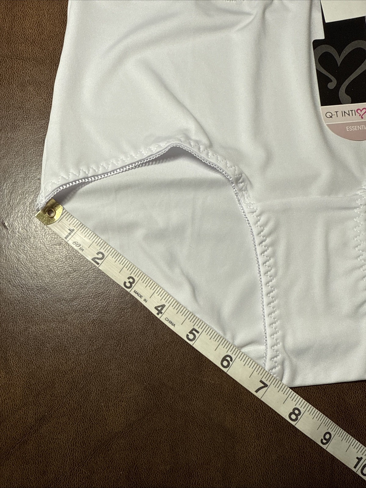 NEW QT Intimates White Lace Waist Light Support Tummy Control Panty Brief Sz M