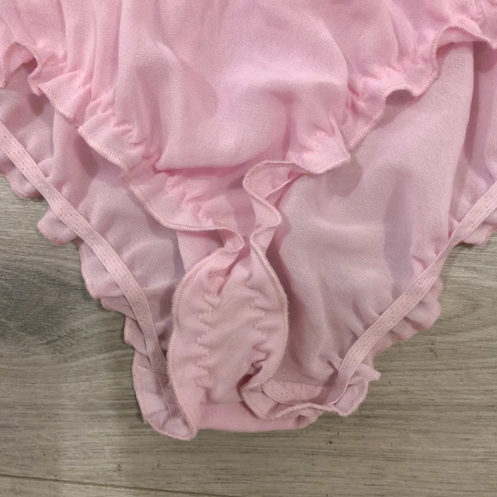 BNWOT Vintage Ann Summers Pink Chiffon & Diamonte Princess Panties Sz Mdm 10-14