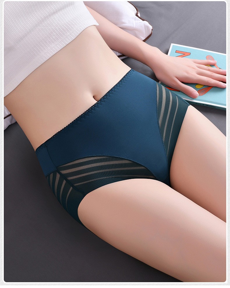 Women Brief Straps high waist seamless 3XL green sexy Tights Underwear 90731