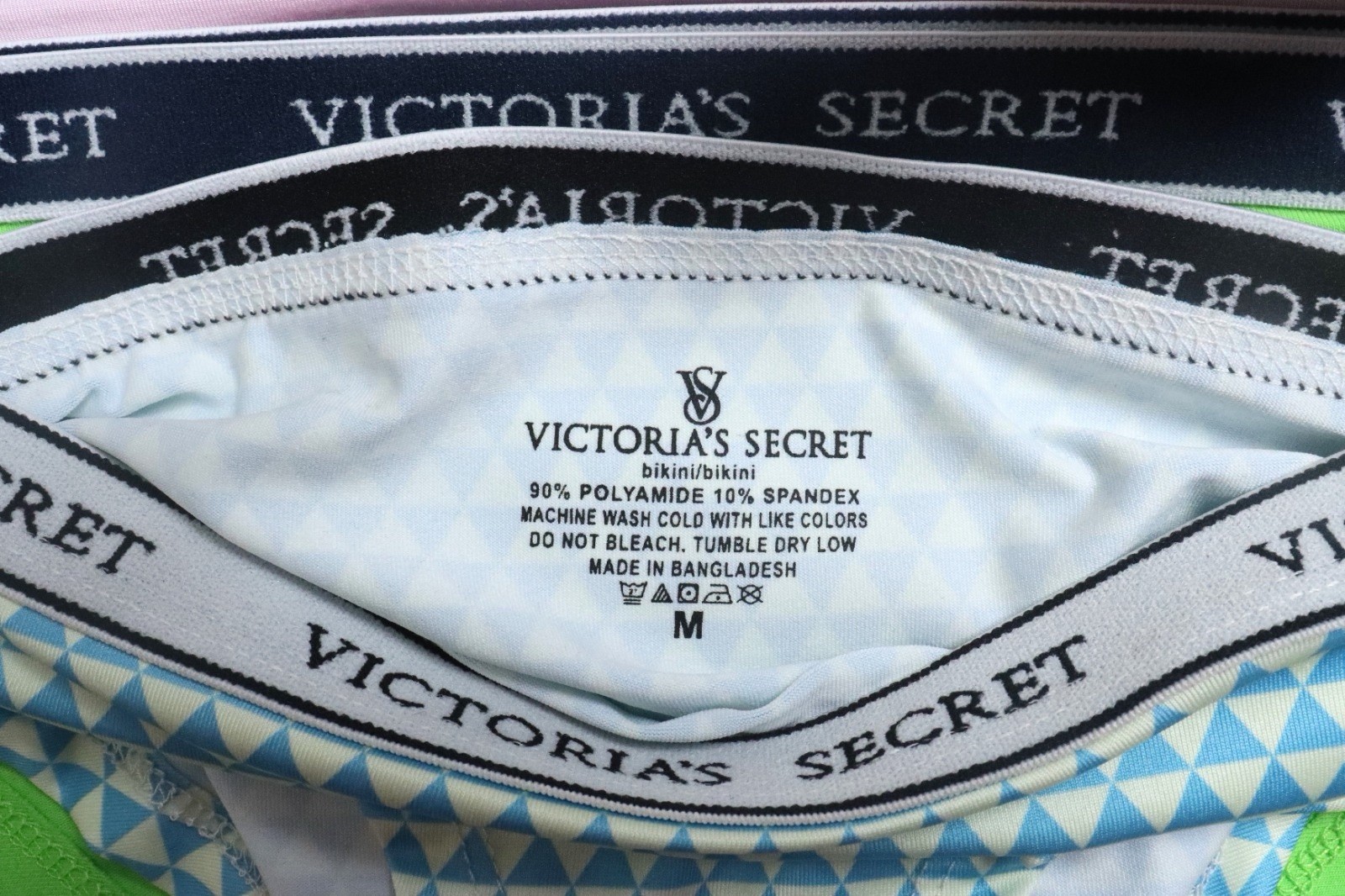 Victoria’s Secret M Multicolor Bikini Panties 5 Pack Floral Geometric Solid